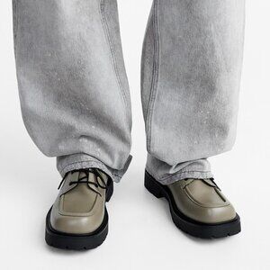 NWT Zara Squared Toe Lug Shoes 11